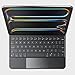HOU for iPad Pro 11 Inch Case with Keyboard M5 2025/M4 2024(ONLY),Magic Keyboard iPad Pro 11 Inch (5th Gen) Keyboard Case,Click-Anywhere Trackpad,7 Colors Backlight,Easy-Set,Black