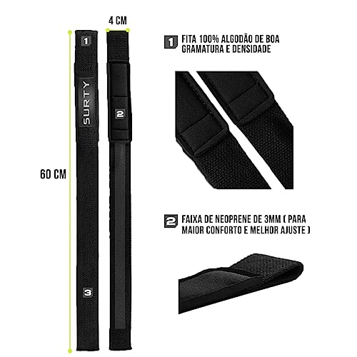 Strap Academia Musculação com Silicone Grip UP Surty (Rosa Magenta)