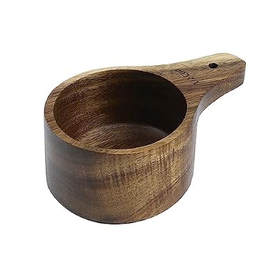 Mewutal 1PCS 1/2 Wooden Measuring Cup and Measuring Spoon Kit for Baking Cooking Spice Coffee Tea Milk Powder