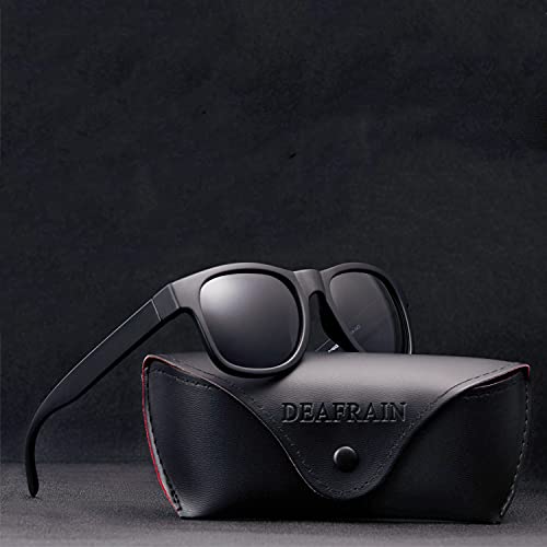 Deafrain Sunglasses For Men Women Polarized Black Retro Sports Driving Baseball Running Fishing Uv400 Protection Glasses #TOP3
