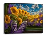【Tessuti di qualità premium】: Stampa su tela premium, questi dipinti sono alta definizione, alta risoluzione, impermeabile e a prova di umidità, colori luminosi durevoli e duraturi, e i colori rimangono luminosi in condizioni di bagnato. I telai in legno sono realizzati con materiali robusti e leggeri con sottile fattura, la tela è spessa e resistente, con una texture pregiata, e i dipinti sono piatti e stabili.