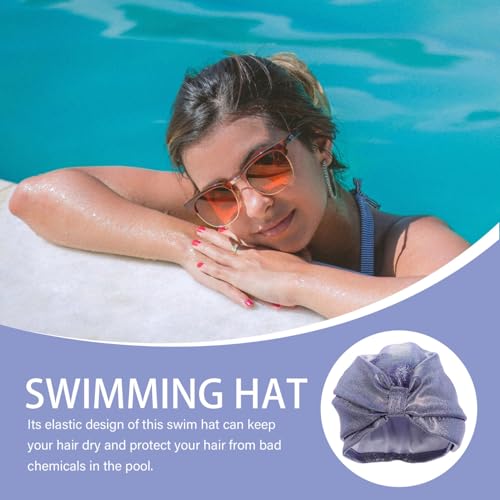 Bonnet de bain cheveux longs en nylon léger imperméable pour éviter le chlore