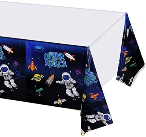 POPOYU Baby Blue Elephant Baby Shower Decoration Disposable Tablecloth 54 x 108 Inches Rectangle Plastic Waterproof Table Cover for Baby Boy Girl Gender Reveal Party Supplies