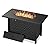 Vongrasig 43 inch Gas Fire Pit Table, 50,000 BTU Outdoor Rectangular Propane Firepit Table with Lid, Glass Wind Guard, Lava Rock, 2 in 1 Firepit Table for Outside, Patio, Deck, Garden, Backyard