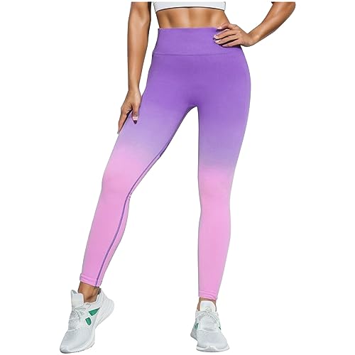 Ghemdilmn-Hoch-taillierte-pfirsichfarbene-Po-Fitness-Leggings-fuer-Frauen-atmungsaktive-Po-Lifting-Yogahose-mit-Farbverlauf-geeignet-fuer-Fitnessstudio-und-Training-Saunahose