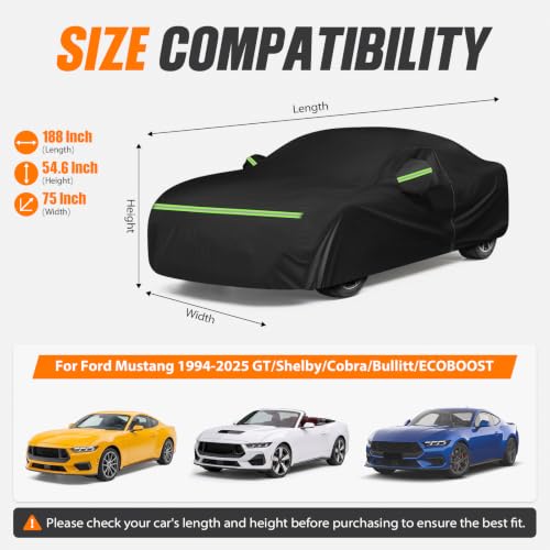 Image of Car Cover for Ford Mustang 1994-2025 GT /Shelby /Cobra /Bullitt /ECOBOOST