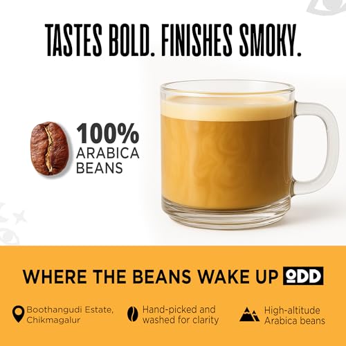 Image of ODD COFFEE ROASTERS Ol' Smoky 100% Arabica Roasted Coffee Powder 250 gms Dark Roast | AAA Grade Specialty Beans | Bold Intense Smoky Notes | Single Origin Ground Coffee Powder for Home Machine