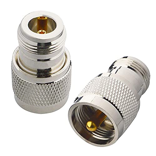 Adaptador coaxial UHF macho a N hembra 2 unidades miniatura 7