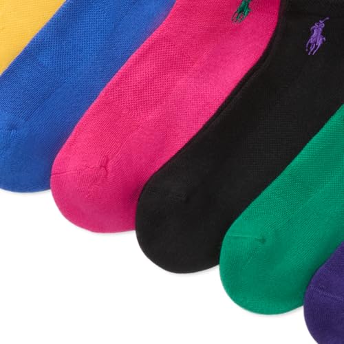POLO RALPH LAUREN womens Performance Cotton Low Cut Socks - 6 Pair Pack - Breathable Mesh & Sport Cushioning3