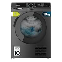 Cecotec Secadora de Ropa Bomba de Calor 10 kg Bolero Dresscode Dry 10505 Inverter Steel, Clase Equivalente A+++, 14 programas, Funciones como UV Care, Planchado Fácil, Certificación Woolmark, Inox