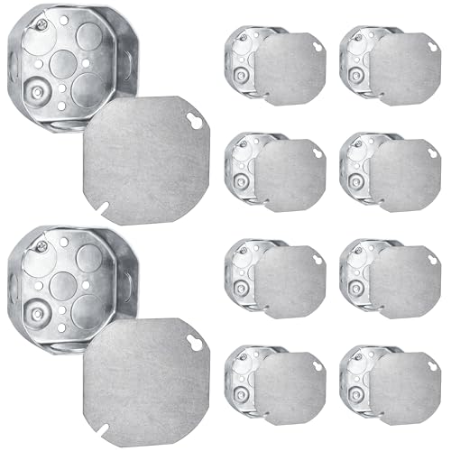 OHLECTRIC 4-Inch Octagon Metal Electrical Box with...
