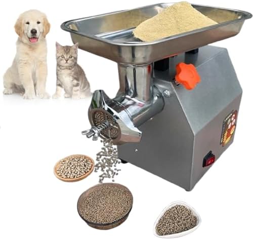 Electric Pellet Feed Machine for Animal Food Processing, 110V Durable and Efficient Pellet Maker with Molds for Various Sizes