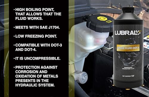 LUBRAL DOT 4 Brake Fluid - High Boiling Point & Chemical Stability - Compatible with Metal and Rubber Seals - Heavy-Duty Hydraulic Performance - 1 Qt | Single Pack - Thumbnail 3