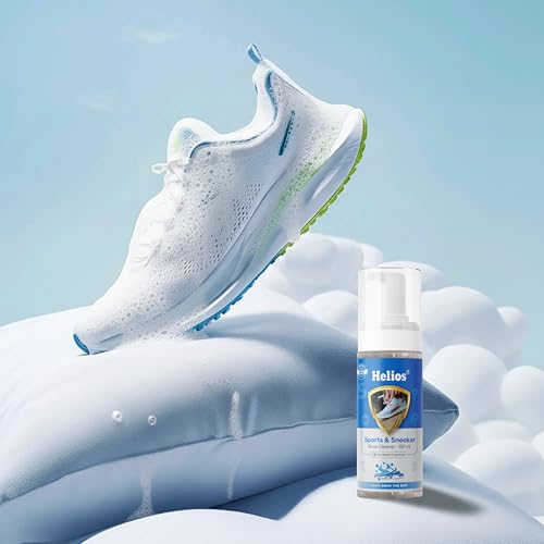 Image of Helios Sport Shoe Cleaner - Premium Shoe Cleaning Solution for Sneakers, Sports Shoes & Trainers (150ml) | Removes Dirt & Stains | Ideal for Sneakers, Running & Sports Shoes