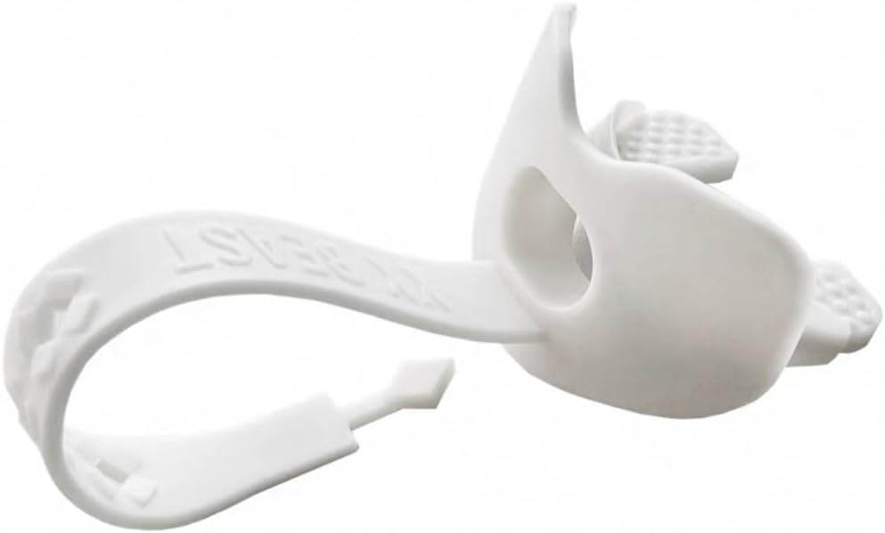 American Football and high Combat Sports mouthguard, Breathable and Comfortable, Providing Lip Protection, Suitable for Teenagers and Adults, Equipped with Helmet Strap (White, Integrated Braces)