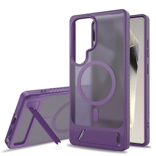 Coque magnétique S26 Plus violette avec support pour visionnage mains libres