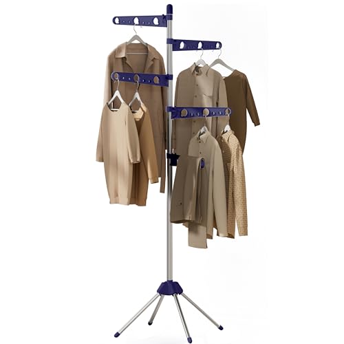 Clothes Drying Rack Foldable 70.9 inch Tripod, 35-piece capacity
