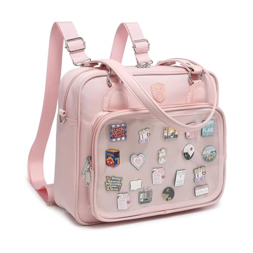 Image of Oxford Ita Bag Crossbody Shoulder Bag Satchel Messenger Backpack Multi-Purpose Pins Display
