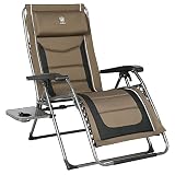 EVER ADVANCED Zero Gravity Lounge Chair with Padded Seat and Back,Oversize Recliner with Adjustable