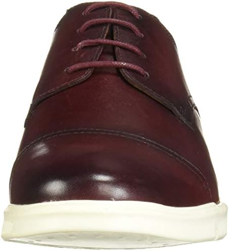 Driver Club USA Men's Leather Columbus Circle Light Weight Technology Cap Toe Oxford Laceup Sneaker, Wine Nappa, 7 | Image 1