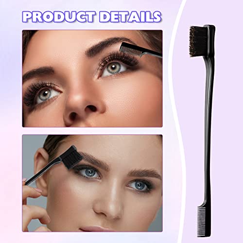 8 Pcs Teasing Brush Set Edge Brush Comb With Hair Clips Grooming Hair Styling Comb Teasing Dual Edges Hair Brush Triple Teasing Comb Sturdy Rat Tail Comb For Women Girls Kids Hair Stylists (Black) #TOP3