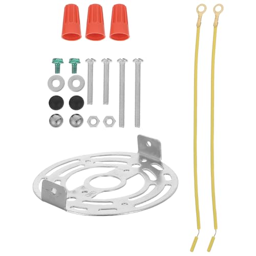HOLIDYOYO Soporte de Montaje para Luminaria con Placa de Travesaño Redonda Kit con Tornillos y Tuercas para Lámparas Colgantes y Apliques de Pared Instalación Segura para Luz de Techo y