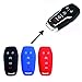 🌠 BAR Autotech 🌠 Remote Key Silicone Rubber Keyless Entry Shell Case Fob and Key Skin Cover fit for Ford Mustang Fusion Lincoln MKZ MKC F-450 F-150 2015 Ford Fusion SE (1 Pair) (Black)