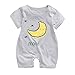 Divertido Pijama,K-Youth Mameluco Bebe Niña Recien Nacido Ropa Bebe Niño Verano Body Bebe Pelele Bebe Niño Mono para Niñas Bodies Bebés Niños Ropa de Dormir Infantil Unisex (Gris, 0-3 Meses)