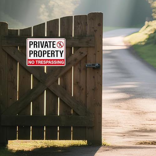 Panneau Private Property No Trespassing plaque rigide resistante