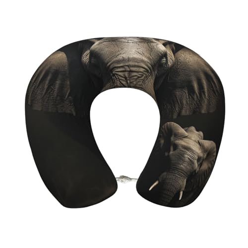 Almohada de viaje con espuma viscoelástica negra