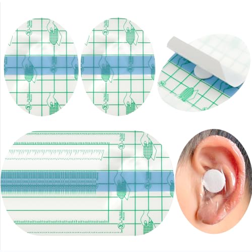 Scettar 60 piezas Pegatinas Impermeables Para Oídos, Pegatinas Desechables Impermeables para los Oídos, Calcomanías Impermeables para las Orejas para Duchas y Protección Contra la Natación Oreja (M)