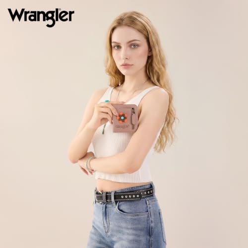 Image of Montana West X Wrangler Wallet Women Small Rfid Blocking Wallets Bifold Credit Card Holder Slim Wallets with Zipper Pocket