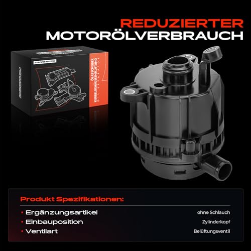 Frankberg Ventil Kurbelgehäuseentlüftung Zylinderkopf Kompatibel mit C.r.a.f.t.e.r 30-35 Bus 2E C.r.a.f.t.e.r 30-50 Kasten 2E Pritsche/Fahrgestell 2F Replace# 076103593A