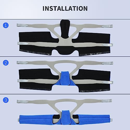 CPAP Neck Pad Headgear Strap Cover, Universal Reusable Face cpap Strap Cushion, Comfortable Soft cpap mask Strap Cover Fits for CPAP F20 N20, Most Others Headgears - No More Strap Marks - Thumbnail 5