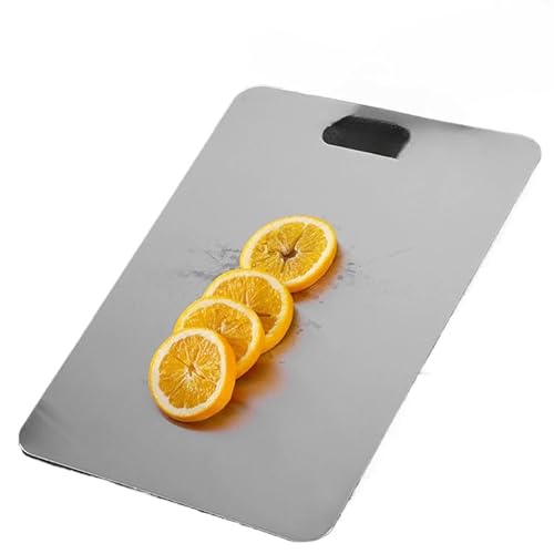Tabua De Carne Tábua de Corte Dupla Face Premium de Titânio - Aço Inox de Grau Alimentício para Cozi