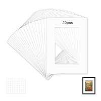 Hexizexi 20 Stück Passepartout Weiß 13x18 cm Außenmaße 8x12 cm Innengröße Passepartout Nach Maß 1.5 mm Dicke Passepartout karton für Fotos Kunstdrucken Bilder Poster
