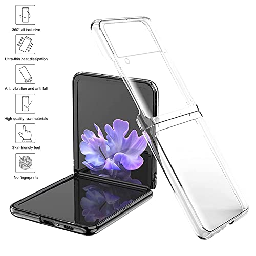 Capa de telefone para Samsung Galaxy Z Flip 3 Capa - Ultra-fina transparente Hard PC Slim Anti-arran