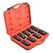 TBAPFS 9Pcs 1/2 Inch Drive Deep Impact Socket Set 6 Point Metric 29-38mm Drive Spindle Axle Hub Nut Socket Set, Heavy Duty with Portable Storage Case, Use In Removing And Installing Axle Nuts