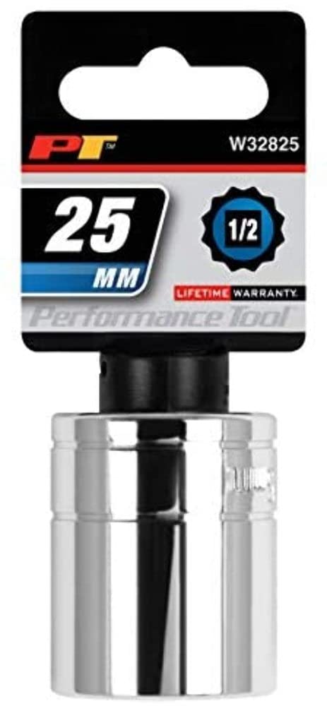Performance Tool W32825 1/2 Drive 25mm 12Point Socket, 1 Pack
