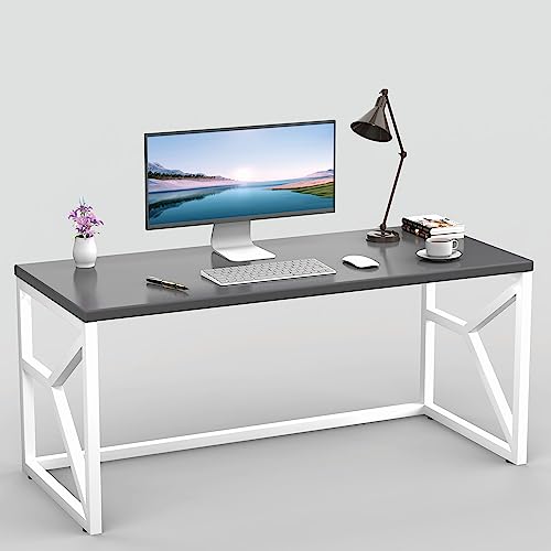 Image of Honey Touch Metal & Wood Workstation Desk for Home Office | Modern Computer Table for PC, Laptop & WFH | Minimalistic Study Desk with Strong Frame