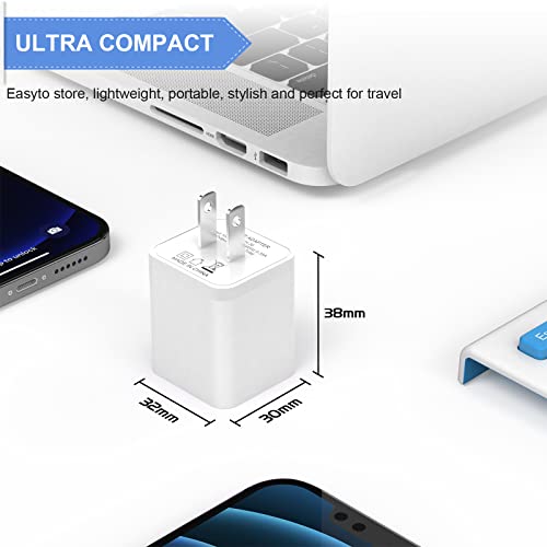6Pack USB Wall Charger 2.4A Phone Charger Dual USB Port Cube Power Adapter - image 8