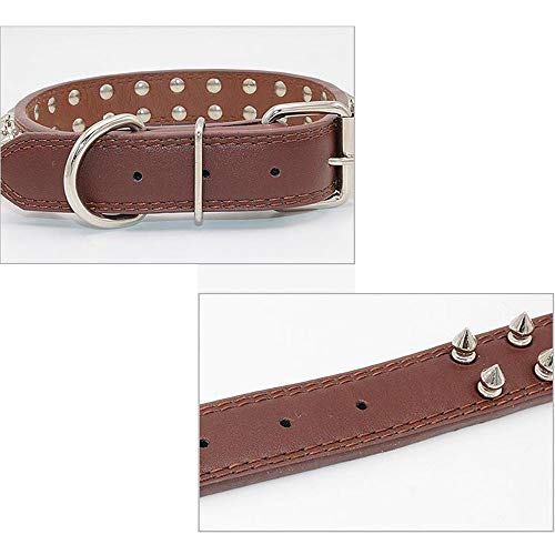 Collier pour chien grand chien en microfibre durable REYG style rock à pointes noires