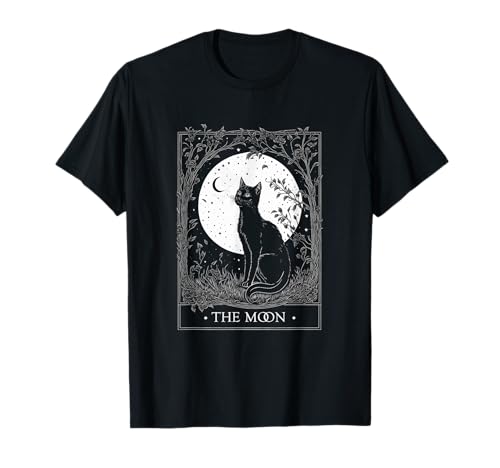 Full Moon Tarot Card Cat Tarot Graphic for Men and Women T-Shirt
