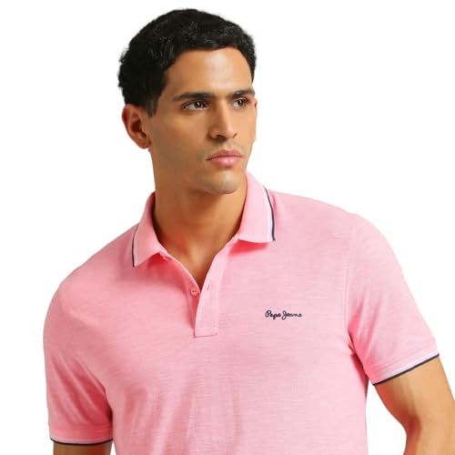 Image of Pepe Jeans Men's Cotton Regular Fit Polo T-Shirt