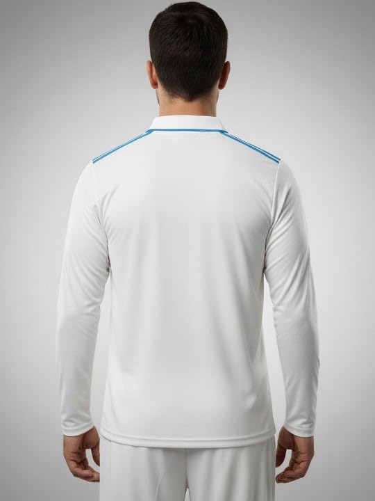 Image of AKIBA Indian Cricket Test Team Full-Sleeve Polo T-Shirt for Men /Women