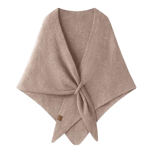 Pashmina Shawl Wraps for Women Knitted Cashmere Sweater Scarf Elegant Soft Open Front Cardigan Cape for Fall Winter