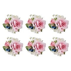 6pcs Pink Boutonniere