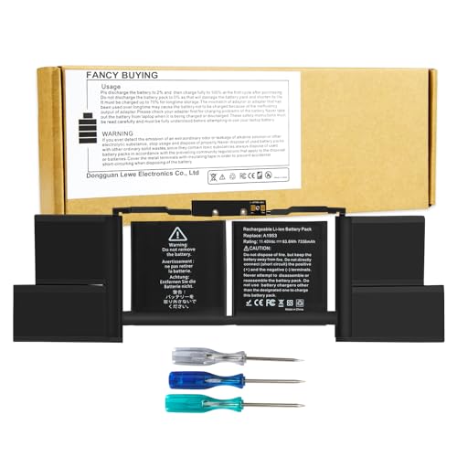 A1953 Laptop Battery for MacBook Pro A1990 (Mid 2018 2019 ) MacBook Pro 15 EMC 3215 EMC 3359 BTO/CTO MV902LL/A MV912LL/A MV922LL/A MV932LL/A MV942LL/A MV952LL/A MR962LL/A MV962LL/A MV972LL/A MV902B/A