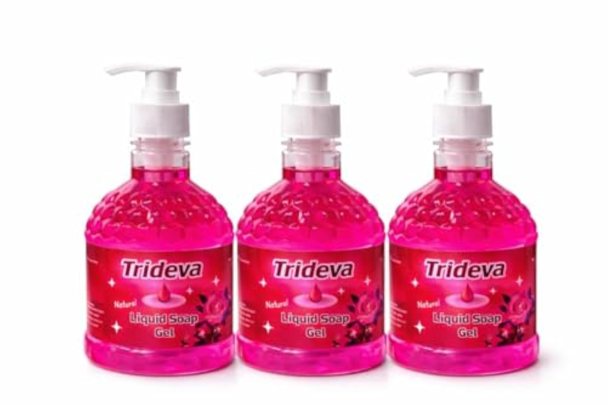 TRIDIVA Liquid Hand Wash, Rose Fragrance, Pack of 3
