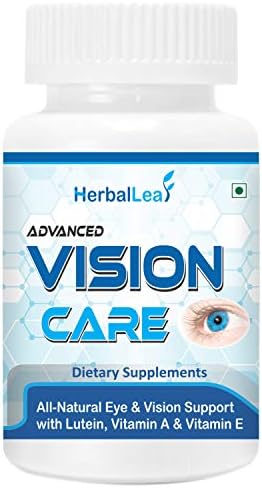 Advanced Natural Eye & Vision Care, Combination of Lutein, Vitamin A, E, B2, Zinc & Copper Tablets, 60 Count